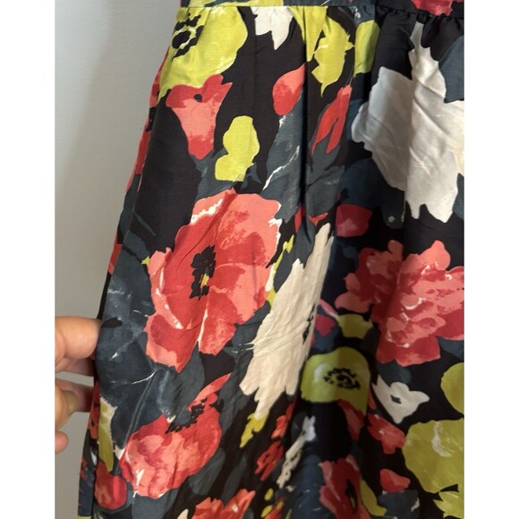 LAFAYETTE 148 Blamu 100% Silk Floral Crisscross A-Line Dress 14 Formal Party - Picture 6 of 13